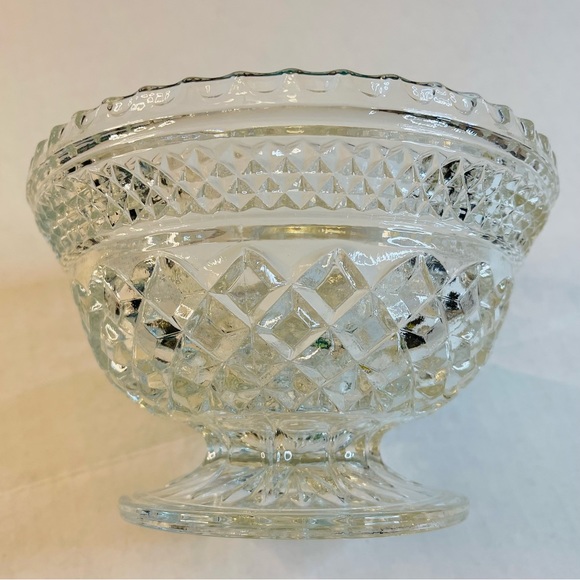 Vintage Anchor Hocking Wexford Pressed Clear Glass Candy Dish with Lid - Picture 4 of 9